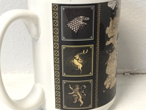 Game Of Thrones GOT Coffee Mug Westros Map 6 Houses Pyramid America - Picture 6 of 9