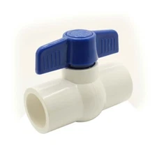Thrifco 6415415 2 Inch Slip PVC Ball Valve - Blue Handle (Economy)