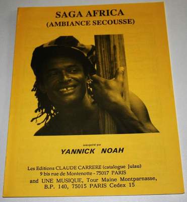 Partition sheet music YANNICK NOAH : Saga Africa * 90's EX | eBay