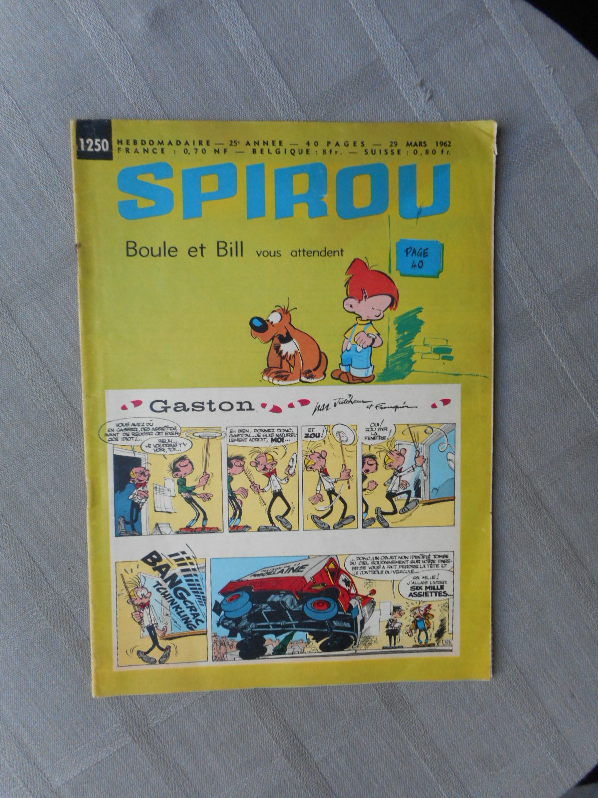 Hebdo The Journal Of Spirou No. 1250 1962 In Good Condition With Its Mini-Story
