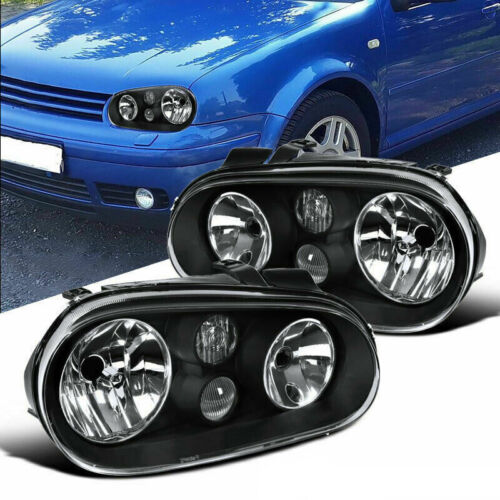 GTI Euro Look BLACK Headlights For VW Golf IV MK4 1997-2003 LHD - Picture 1 of 7