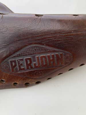 Selle De Vélo Course Perjohn 23 - Cuir Marron - Vélo Route Ancien - Occasion France