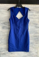 NEW! ELIZA J NO8M4632 V-Neck Cut-out Sheath Dress, 8 - Royal Blue - $138