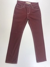 Levi  s Women  s Cotton Slim Fit Red Zipper  Button Closure Casual Jeans 14 27x27