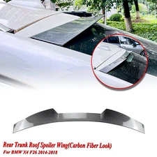 Carbon Fiber Look Rear Trunk Roof Splitter Wing Kit For BMW X4 F26 2014-2018 1PC