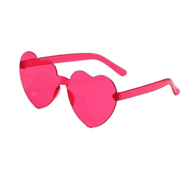 10x Herz Sonnenbrille Rahmenlos Bunt Party Brille Schillernd Einteilig Trend