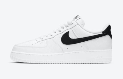 BRAND NEW MEN\'S NIKE AIR FORCE ONE AF1 WHITE BLACK CT2302-100 SNEAKERS Nike Air Force 1 White Black 2020 CT2302-100 Men main image 2
