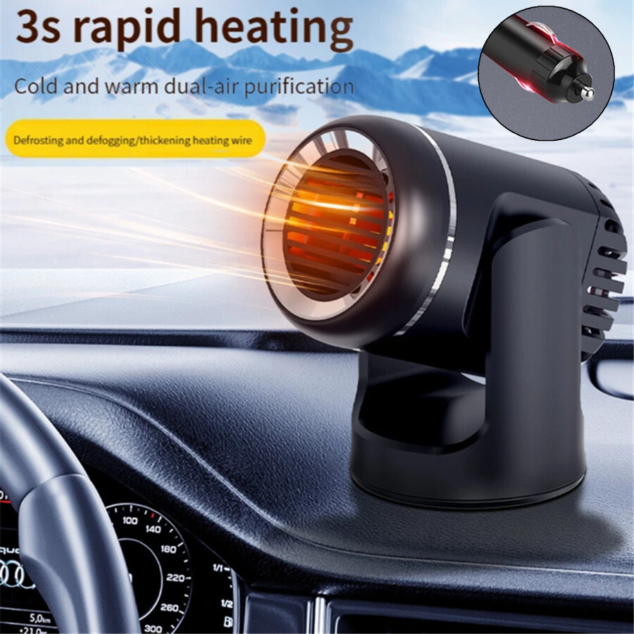 24V Auto LKW Lufterhitzer Tragbare Heizung Ventilator 360° Defroster Defogger