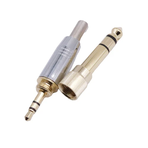 6.35mm Male To 3.5mm Female HiFi Headphone Audio Connector W 3.5mm Screw Adapter