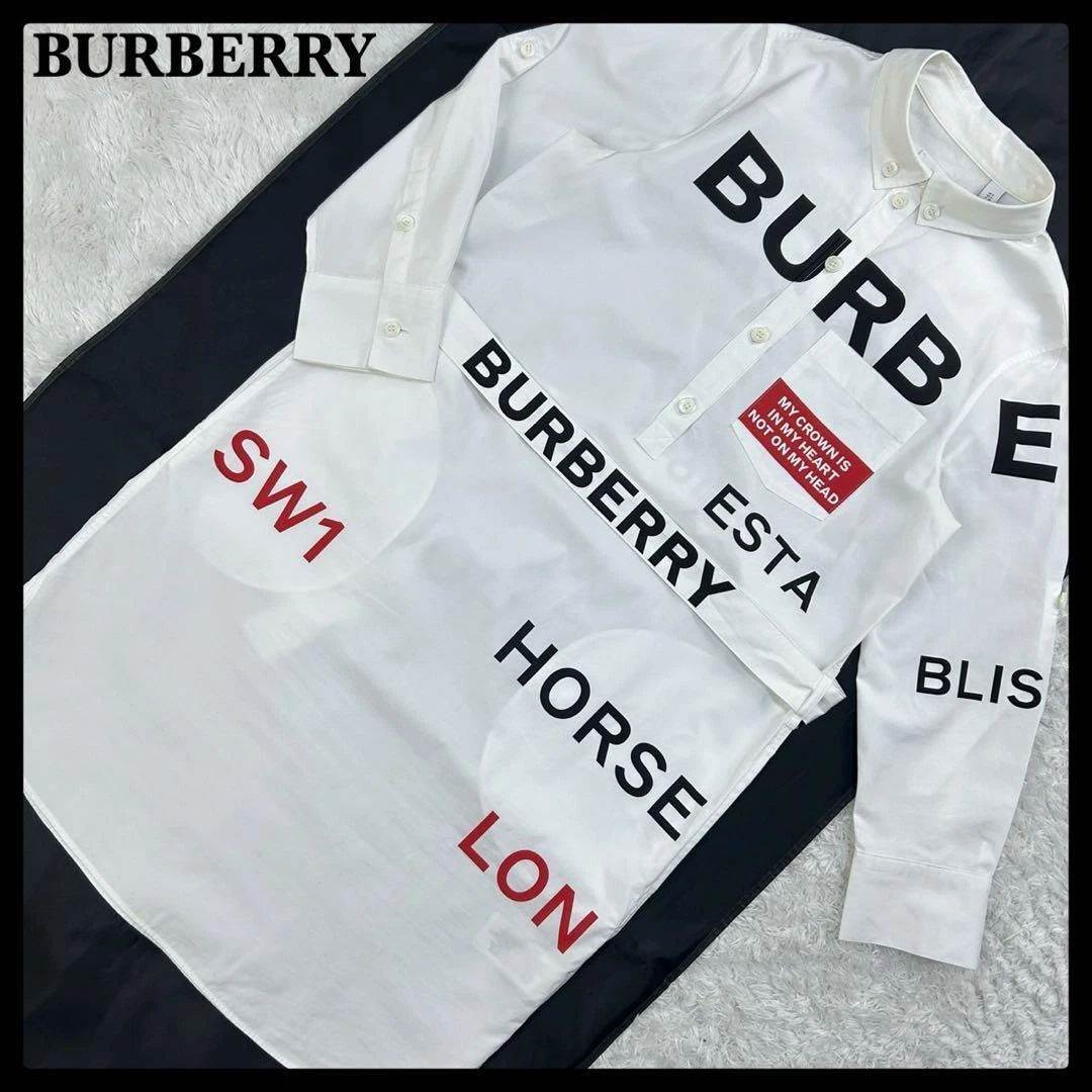 Abito donna Burberry Horseferry check manica lunga mezzo bottone elegante