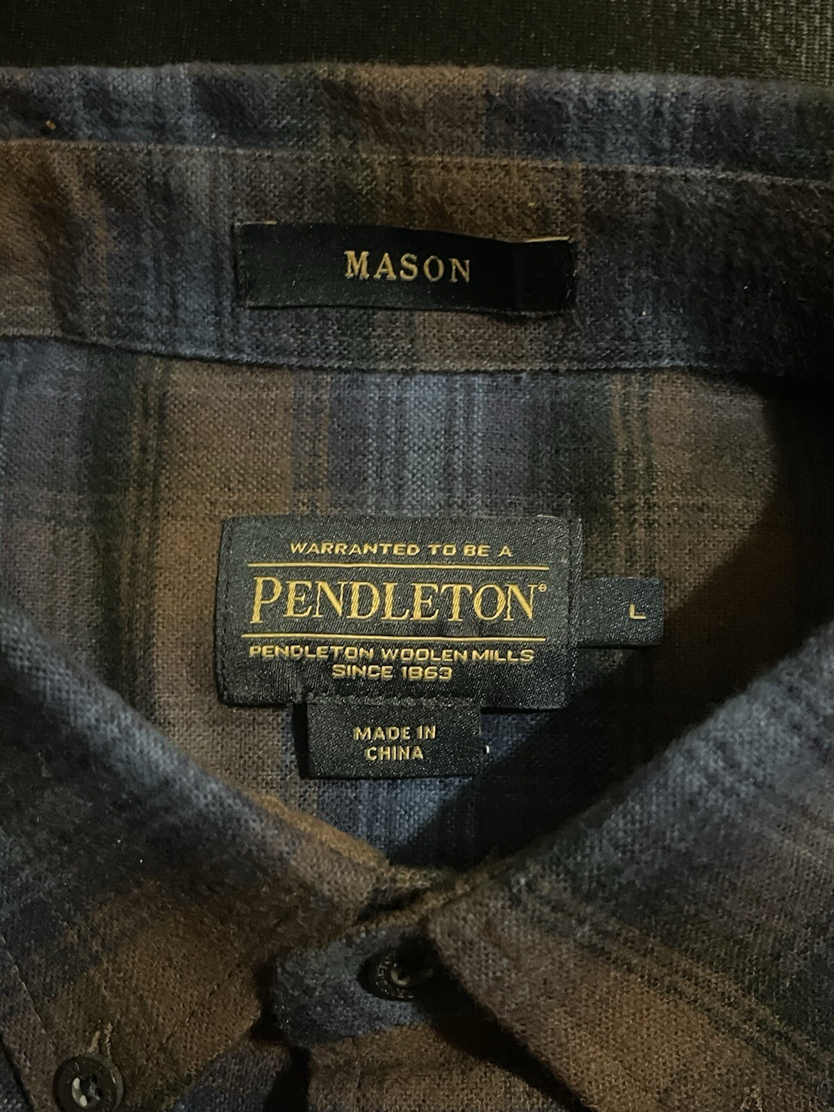 Pendleton Plaid Mason Button Down Shirt - Size Me… - image 7