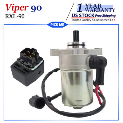 Starter Motor for E-TON RXL-90 Viper 90 All 90cc 2-Stroke with Relay