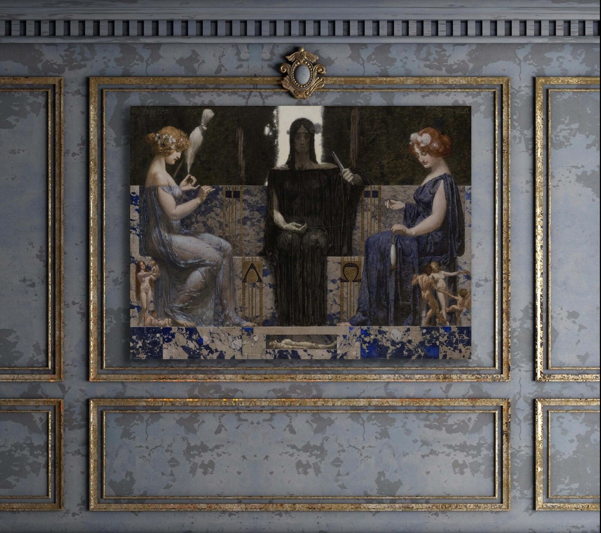 The Three Fates by Alexander Rothaug (1910) Giclée Canvas Print