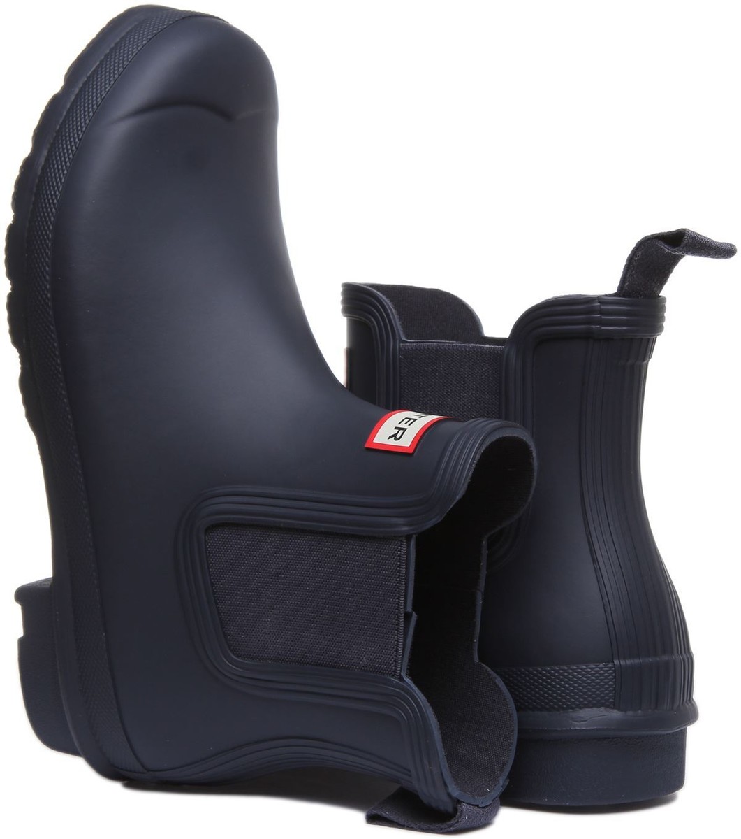 HUNTER ORIGINAL WELLY ブラック Hunter Original Womens Chelsea Navy Welly Boot Size US 5 - 11 | eBay