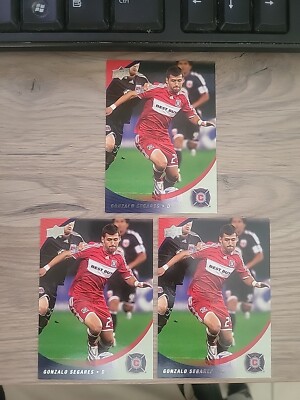3 X 2008 Upper Deck MLS Gonzalo Segares Chicago Fire #104 Costa Rica