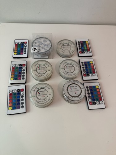 6 Pack Kohree Submersible LED Lights, RGB Multi Colors, Remote Controlled