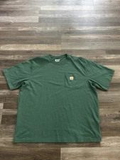 Carhartt Loose Fit Mens Green Pocket T Shirt Sz 2XL