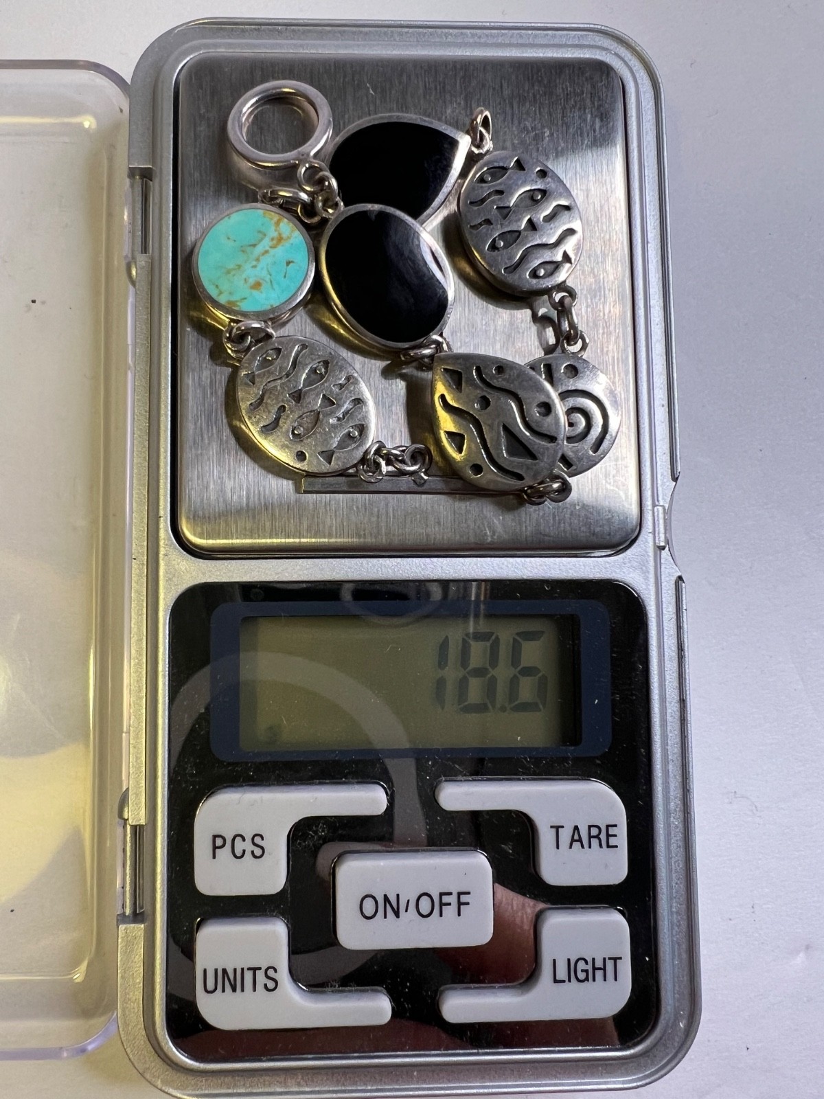 Sterling Silver Lapis Multi Stone Reversible 7” T… - image 8