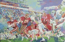 LeRoy Neiman 1985 “POST-SEASON FOOTBALL CLASSIC” Superbowl Postcard Promo #131