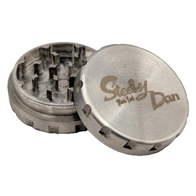 Grinder Edelstahl Black Leaf Steely Dan Kräutermühle 2Tlg 53mm Mühle Crusher TÜV