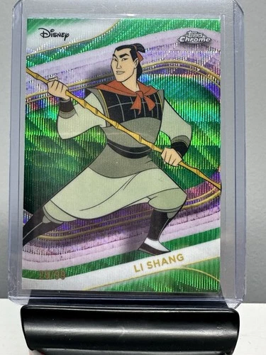 2025 Topps Chrome Disney Mulan Li Shang Green Refractor Card 29/99