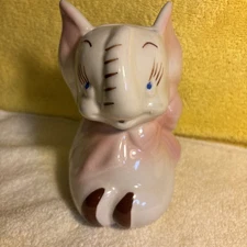 Vintage 1950’s Pink ELEPHANT 5.5" Ceramic Coin Bank Money Saver Nursery Circus