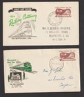 AUSTRALIA 1954 PAIR OF RAILWAY CENTENARY FDC ADDRESSED