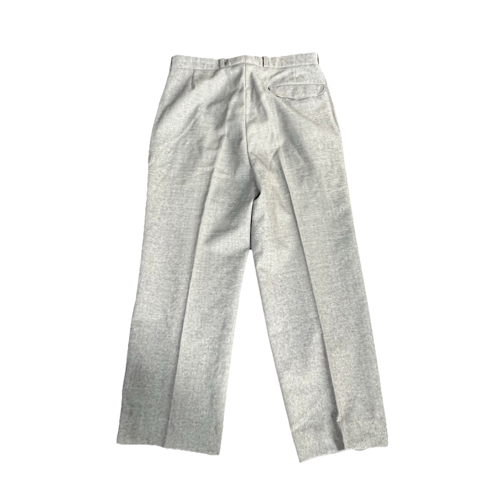 Pantalone uomo vintage Yves Saint Laurent YSL grigio lana piatto davanti 31x25