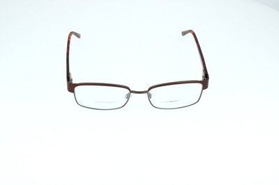 BMEC Modern Big Result Brown/Gunmtl Rect Nds Lns Eyeglasses Frames 57-18-145