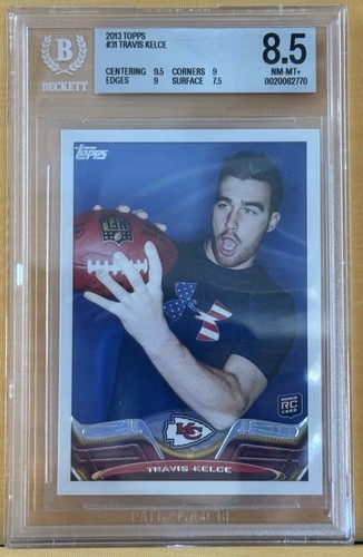 2013 Topps Football Travis Kelce Rookie Card Kansas City Chiefs BGS 8.5 NM-MT+