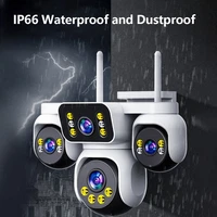 4-Lens Wireless IP Camera WIFI Outdoor CCTV HD PTZ Home Security IR Cam 4K 8MP
