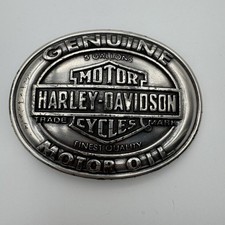 Harley Davidson Genuine Motor Oil Silver Belt Buckle 2008 Metal 99599-09VM Biker