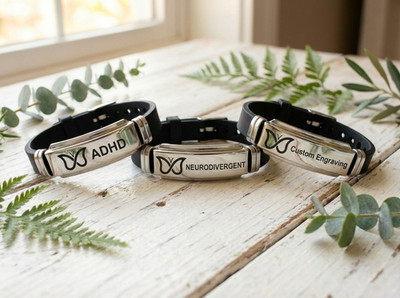 ADHS Neurodivergent Awareness Armband | Edelstahl personalisiert ID