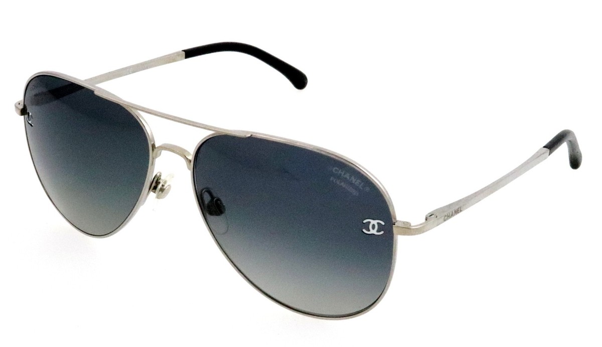 新品CHANEL シャネル　ティアドロップ　サングラス4189-T-Q ブラック New CHANEL CH 4189-T-Q 124/S8 59mm Titanium Aviator Sunglasses
