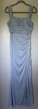 Azazie Jesaphine Mesh Dusty Blue A4 Bridesmaid Dress Scrunch Back