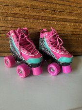 Kandy Luscious Roller Skates Sassy Pink/Turquoise Size JR12 Age 6 Up