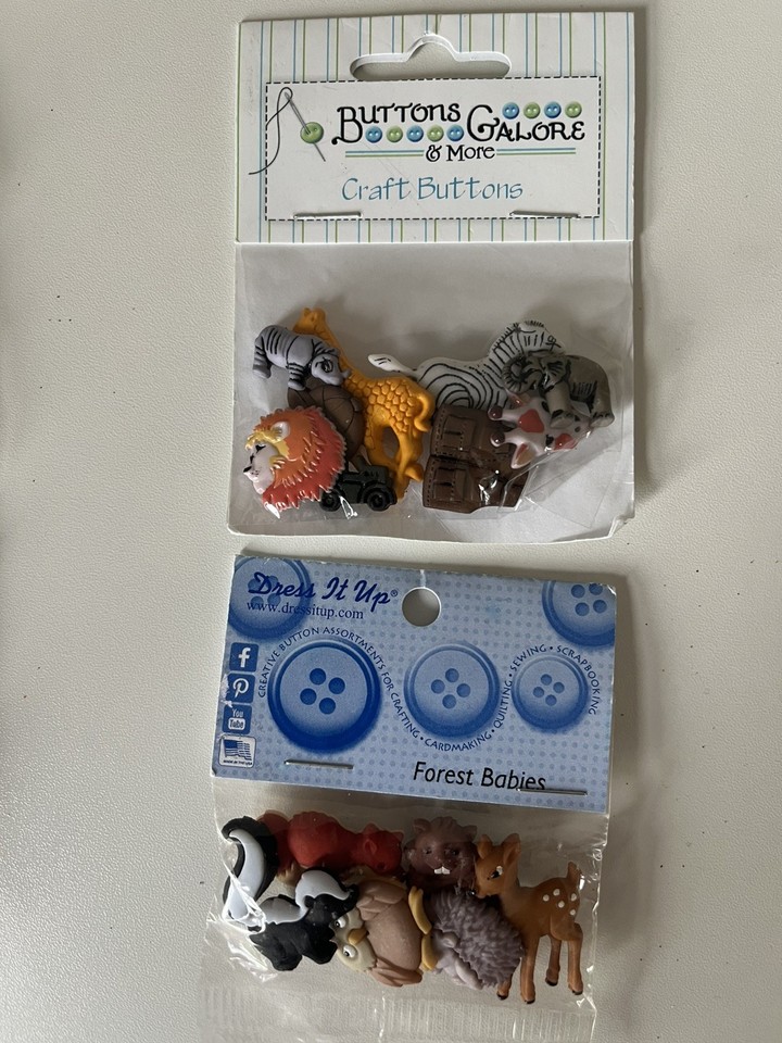 5 Packets Buttons Galore Dress It Up Buttons Craft Embellishment New ...