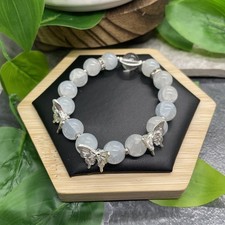 Handmade Beaded Stackable 6.5  Plus Stretch Charm Bracelet New Butterfly B8441