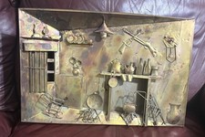 Music Box 3D Metal Ware AMAZING GRACE arte popolare diorama cabina camino rame