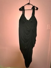 Elegant Black Draped Dress