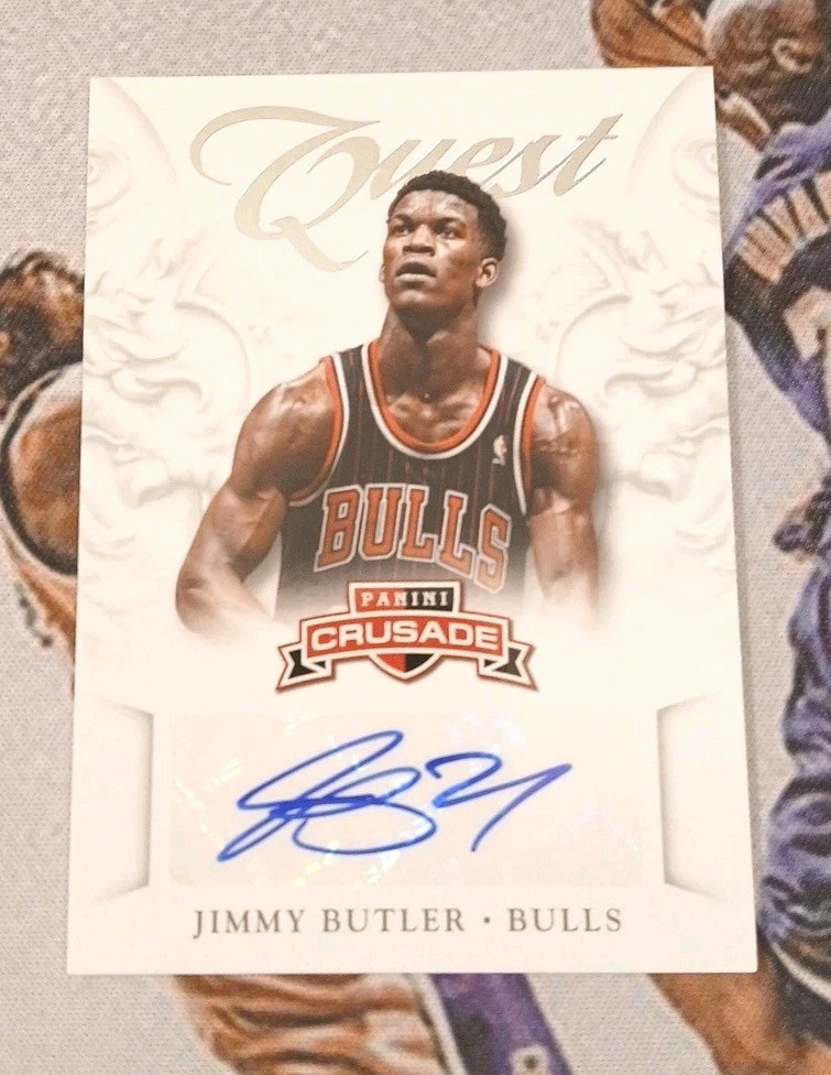 直筆サイン入り写真 ジミー・バトラー シカゴ・ブルズ/フレーム別/SA鑑定済 Jimmy Butler Basketball Autographed Sports Trading Cards