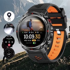 GPS Sportuhr 2025 Herren Outdoor Lauf Rad Schwimmen Kompass Höhenmesser