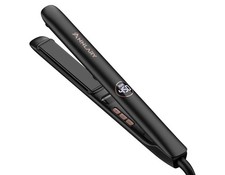 Hair Straightener 1 Inch Flat Iron and Curler 2 in 1, 15s Fast Heating, Professi