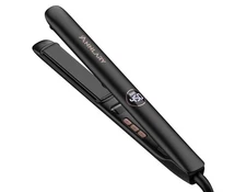 Hair Straightener 1 Inch Flat Iron and Curler 2 in 1, 15s Fast Heating, Professi