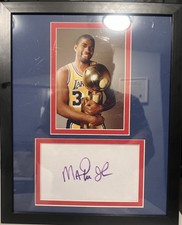Magic Johnson signed autographed index card a...