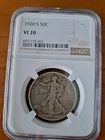 1920 S Walking Liberty Half Dollar 50C NGC VF 20