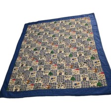 Christmas Quilt Small Handmade Approx 49x42 ,Vintage, Joy, Peace, Love,Noel,HoHo