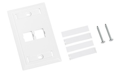 Commscope M12L-262 2 Port M-Series Flush Mount Faceplate White Uniprise Systimax