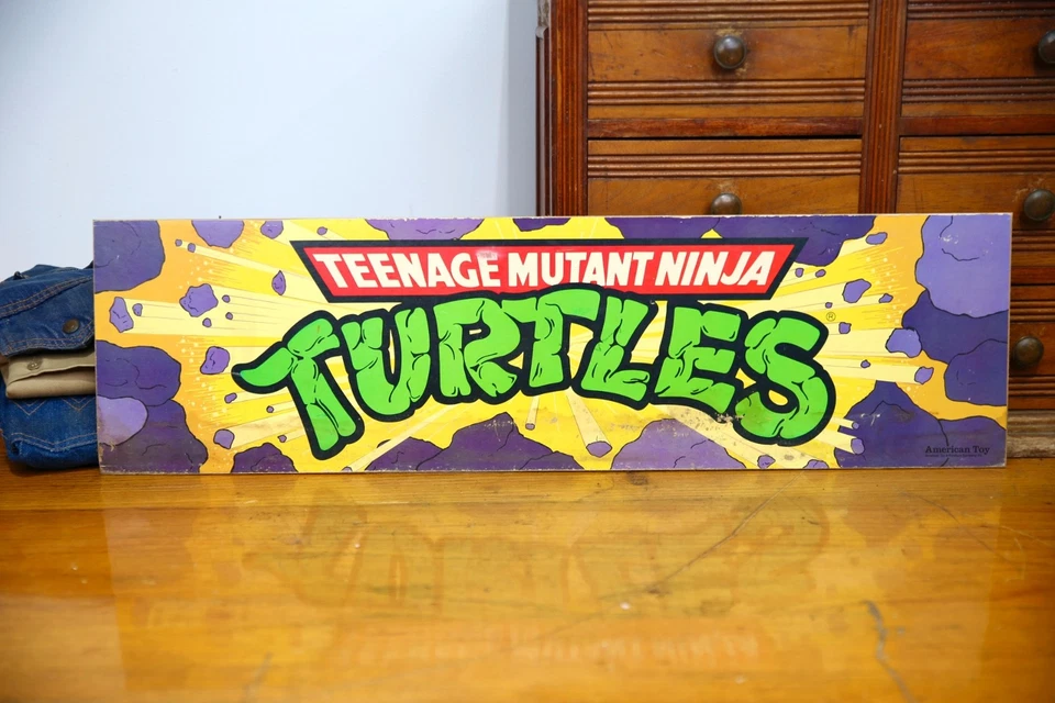 Figura de colección años 90 TMNT Teenage Mutant Ninja Turtles figura tienda cartel de exhibición Foto 2 de 4