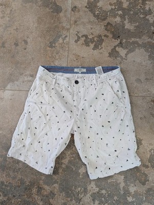 Produkt by Jack & Jones szorty męskie spodenki w palmowy wzór białe XL